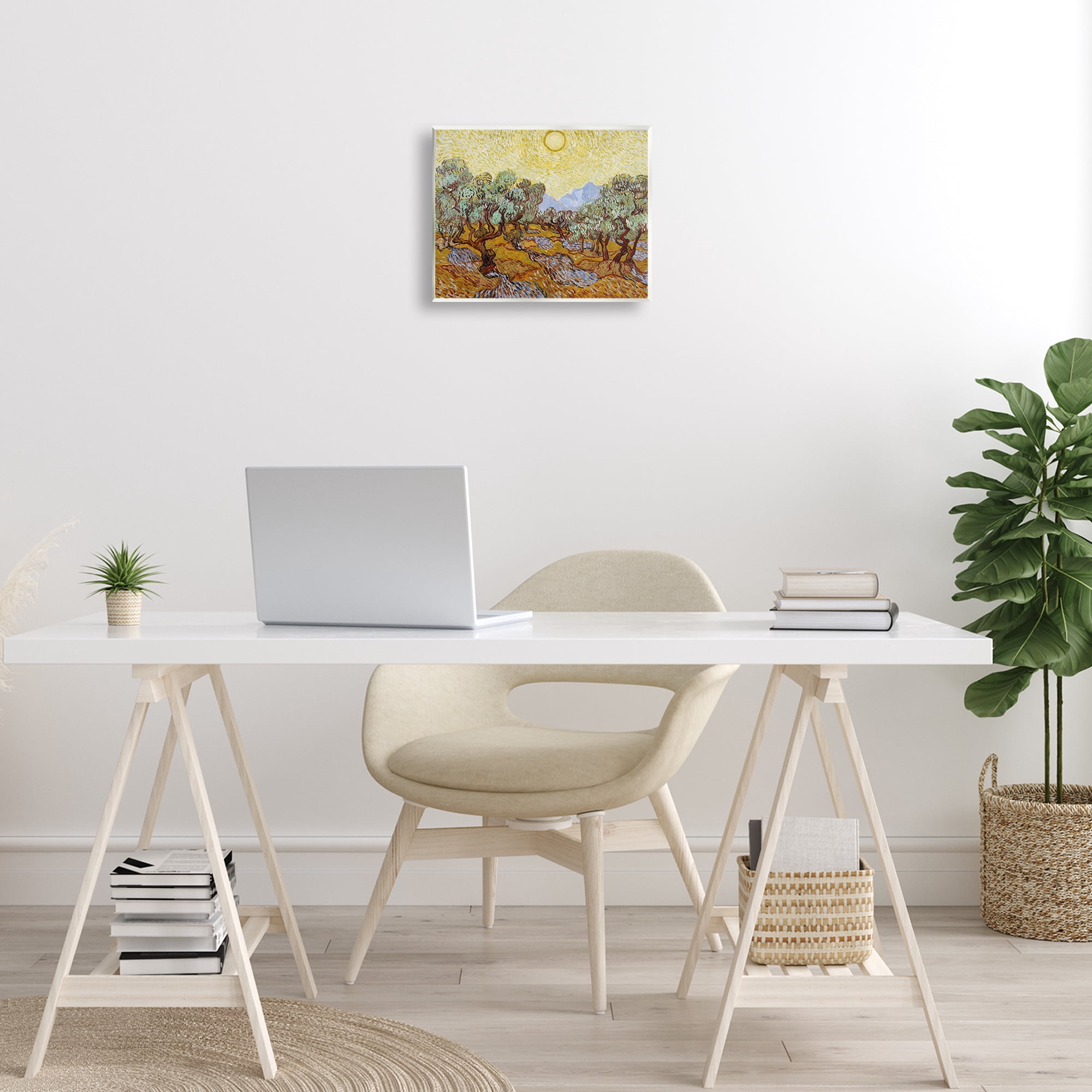 Stupell Industries Classic Van Gogh Olive Trees Landscape & Nature Painting Unframed Art Print Wall Art, 14 x 11