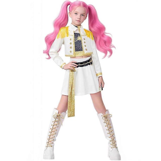 Demon Hunter costume paired with pop singer 3D printed women's and children's clothing sets
