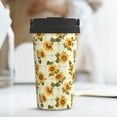 thumbnail image 6 of Logiee Light Green Plaid Sunflower Print Stainless Steel Coffee Tumbler, Travel Coffee Mug, Insulated Coffee Mug with Lid, Spill Proof Coffee Cup, Portable Thermal Mug, 6 of 8