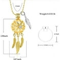 thumbnail image 2 of Hollow Glass Dream Catcher Urn Necklace for Ashes for Women Men Feather Cremation Jewelry Urn Keepsake Memory Jewelry, 2 of 7