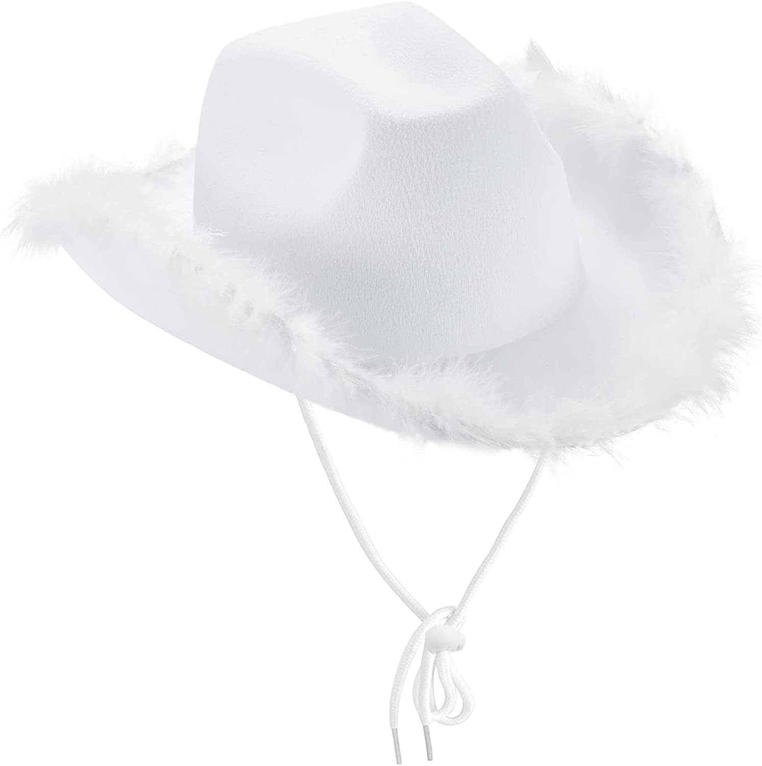 DabuLiu Glitters Cowboy Hats with Feathers Women Men Fluffy Cowgirl Hat ...