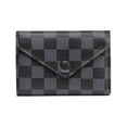 thumbnail image 7 of Daisy Rose Trifold RFID Blocking Wallet - PU Vegan Leather Multi Card Holder Organizer Small - Black checkered, 7 of 7