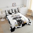 thumbnail image 4 of Erosebridal Highland Bull Bedding Twin Comforter Set, Colorful Flower Down Comforter, Happy Birthday Decor, Microfiber 2pcs, 4 of 7
