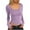 Purple, variant on HAiming Womens Slim Fitted Sweater Long Sleeve Scoop Neck Basic Shirt Ribbed Knit Going out Tops Trendy Clothes