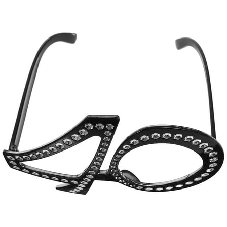 WORGEOUS Birthday Party Glasses Photo Prop Rhinestone 40th Eyeglasses Birthday Party Favor