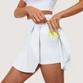 thumbnail image 2 of Huresd Tennis Skirts for Women with Shorts High Waisted Athletic Shorts Tummy Control Golf Skorts for Women with Pockets White L, 2 of 6