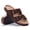 Brown, variant on Smile Popcorn Women's Cork Footbed Sandals, Comfortable Arch Support Slip-On Slide Sandals for Summer with Adjustable Buckle, Mocha