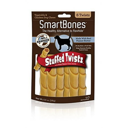 UPC: 0810833020652 | SmartBones Stuffed Twistz Dog Chew- Peanut Butter  Rawhide-Free 6 Pk