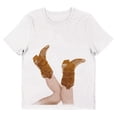 thumbnail image 4 of Western Cowgirl Boots Crew Neck Short Sleeve Women's White Perfect Tee - 4XLB, 4 of 5