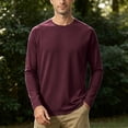thumbnail image 2 of Linfrsh Long Sleeve Shirts for Men Mens Long Sleeve Tee Shirts Stretch Crew Neck Tee Shirts Casual T Shirts for Men, 2 of 5