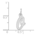 thumbnail image 4 of Auriga 14k White Gold Script Letter O Pendant for Women, 4 of 6