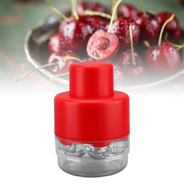 Herramiente para deshuesar Cerezas, Liberación Rápida de 1 Segundo para Deshuesar Cerezas para cocina, Eliminado de Deshuesadores de Cereza Múltiples Con Soporte de Cuchara