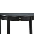 thumbnail image 2 of Wooden Half Moon Shaped Console Table with One Storage Drawer, Black, 2 of 2