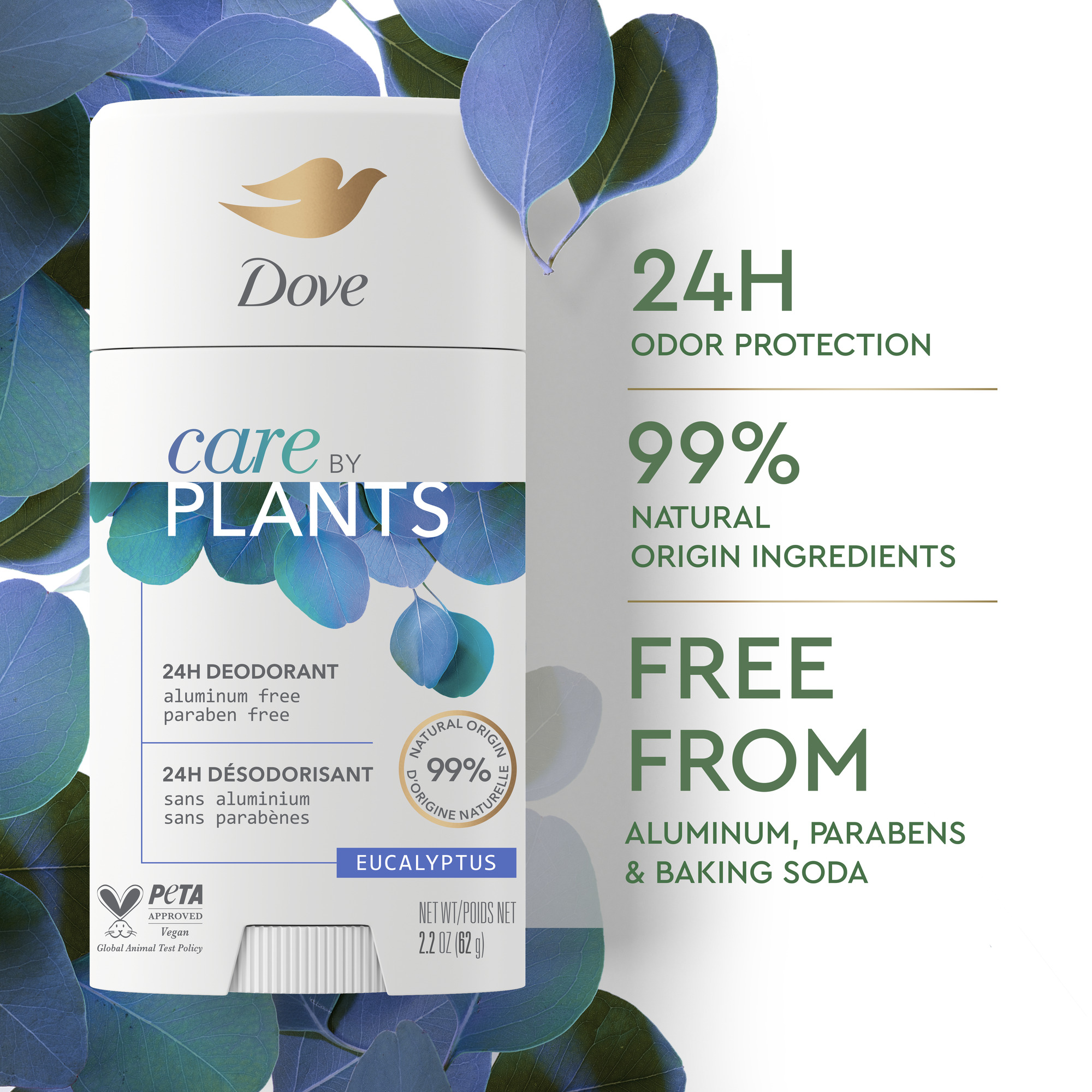 Dove Care by Plants Eucalyptus Deodorant 2.6 Oz - image 5 of 10