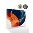 thumbnail image 2 of Navy Blue Burnt Orange Wall Art for Living Room,Canvas Picture Wall Decor for Bathroom Bedroom,Boho Art Modern Geometric Painting Artwork for Office Kitchen Hallway Dining Room Home Decor 24"x32", 2 of 8