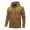 Brown, variant on ShomPort Men's Long Sleeve Quarter Zip Sweatshirt Drawstring Plaid Lining Loose Shirts Plain Sports Fall Winter Hoodies