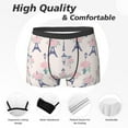 thumbnail image 2 of Men's Boxer Briefs, flower Tower pink Soft Comfy Mens Underwear Boxer Briefs Breathable With Widen Waist, 2 of 7