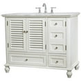 thumbnail image 3 of Elegant Decor Rhodes 42" Single Marble Top Bathroom Vanity in Antique White, 3 of 16