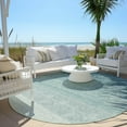 thumbnail image 6 of Addison Rugs Chantille Indoor/Outdoor Transitional Ombre Teal Washable Round Rug, 8' x 8', 6 of 6