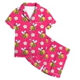 thumbnail image 4 of Kids V Neck Printed Short Pajama Set Boys Girls Sleepwear Spring Summer Loungewear Clothes, 4 of 4