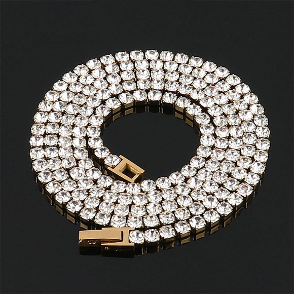 4mm Tennis Chain Stainless Steel Bracelet Men‘s Hip Hop Bracelet Crystal Zircon Bracelets For Women Gothic Jewelry Bracelet SH