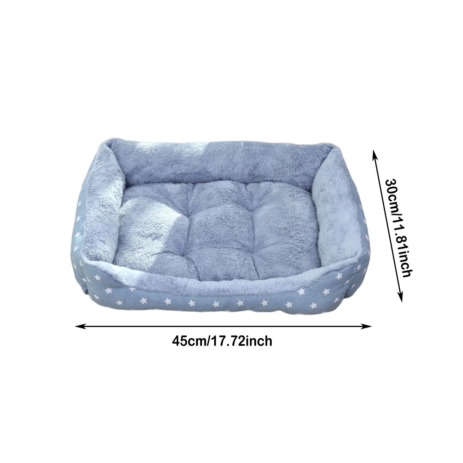 Rectangle Dog Bed Washable, Fluffy Sherpa Pet Bed with Anti- Bottom for Indoor Cats and Small Medium Dogs, Super Comfortable Anti-Anxiety Cuddler Sleeping Bed
