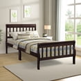 thumbnail image 3 of SESSLIFE Twin Size Platform Bed with Headboard and Footboard, Espresso, 3 of 10