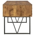 thumbnail image 3 of Bowery Hill Wood Antique Nutmeg Writing Desk Rectangular 63" Assembled, 3 of 9