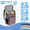 thumbnail image 6 of Travel Cooler Bag - Pink and Black Of Leopard Print Camping Beer Cooler Backpack with Bottle Opener- Waterproof Insulated Picnic Backpacks - Cooler Bag for Beach, 6 of 6