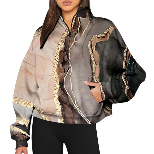 Ichuanyi liquidación para mujeres sudaderas casuales sin capucha ICHUANYI WER202308247459
