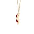 thumbnail image 2 of ANGARA Natural Marquise 1.08 ct Ruby Olive Branch Pendant in 14K Yellow Gold for Women (Size-5x2.5mm) | July Birthstone, Birthday, Anniversary, Jewelry Gift for Women | Natural Ruby Necklace, 2 of 8