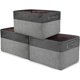 thumbnail image 1 of Closet Storage Bins [3-pack] Foldable Storage Basket With Cotton Handles Organizer For Nursery Shelf, Closet, Office (black), 1 of 4