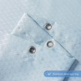 thumbnail image 3 of BRILLAR Cortina de ducha tipo gofre azul niebla - resistente al moho, impermeable, gruesa y lavable - tamaño 200x - incluye 12 ganchos, 3 of 5