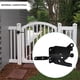thumbnail image 3 of Pestillo de puerta Pestillo de puerta de acero inoxidable Palanca de gravedad automática Pestillo de puerta negro automático Cerradura de puerta de jardín con tornillos para puerta de madera y puerta, 3 of 5