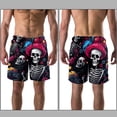 thumbnail image 3 of luoweisi Men's Beach Shorts Quick Dry Swim Trunks with Mesh Lining Skeleton 2XL, 3 of 5
