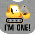 thumbnail image 4 of Inktastic 1st Birthday Construction Truck Boy Boys Baby Bib, 4 of 4