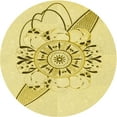 thumbnail image 1 of Ahgly Company Tapis d'Intérieur Lavables en Machine, Ronds, Oranges, Ronds de 7', 1 of 7