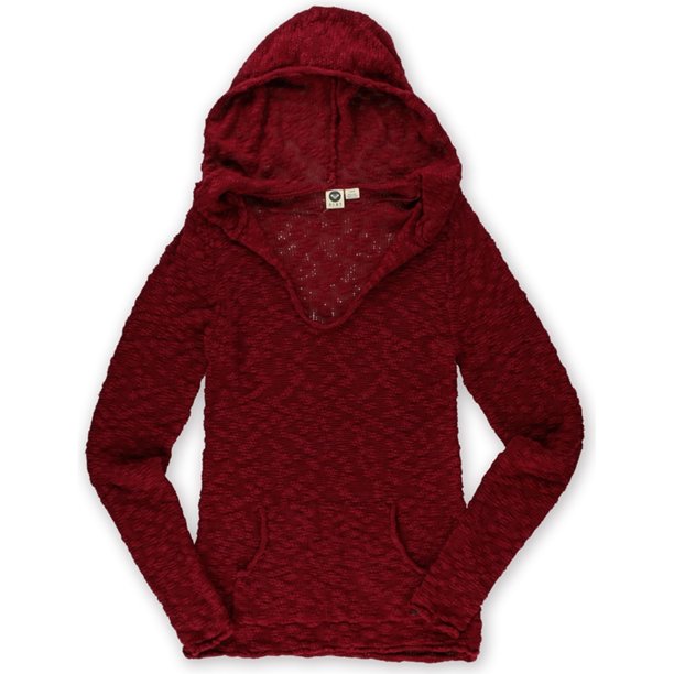 Suéter con capucha Roxy White Caps para mujer rojo mediano Encapuchado