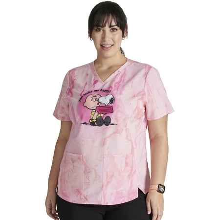

Tooniforms Scrubs Top For Women V-Neck Print TF770