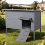Outdoor Cat House with Removable Heating Pad, DOMIPET Heated Cat House, Waterproof Winter Shelter for Multiple Cats & Small Animals with Escape Door, Suitable for All Seasons