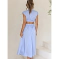 thumbnail image 6 of Women's Cutout Mock Neck Sleeveless Ruched Dress with Sheer Panels 95% polyester 5% spandex for a Flattering Fit, 6 of 20