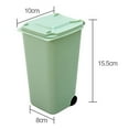 thumbnail image 6 of Lssam Mini Trash Can with Lid, Small Desktop Garbage Bin & Organizer, Rollable Office Desk Accessories for Home, School, Dormitory, 6 of 6
