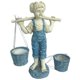 thumbnail image 1 of Flores para felicitaciones, estatua de jardín de niña, 2 estatuas de jardín en piedra de tono, estatuas de jardín de resina, accesorios de decoración de interiores, 1 of 5
