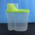 thumbnail image 4 of Caja de almacenamiento de alimentos de plástico de 2,5 l, contenedor hermético con tapas para verter, botellas de almacenamiento de cereales de Almacenamiento y organización del hogar Verde 1.9L Bearachild HA002828-03, 4 of 6