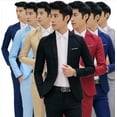 thumbnail image 1 of Traje pequeño informal de moda para hombre. Traje ajustado para hombre. Fácil de usar. Estilo versátil. Diseño de moda., 1 of 4