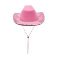 thumbnail image 5 of Women Rhinestone Cowboy Hats Sequined Wide Brim Western Hat Shiny Cowgirl Cap for Party Holidays, 5 of 6