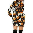 thumbnail image 5 of Halloween Halloween Dresses for Women Plus Size 26 Summer,Women's Hooded Long Sleeve Halloween Print Dress LooseFashion Mini Dress,Halloween Dresses for Women - Multicolor XXL, 5 of 5