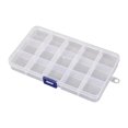 thumbnail image 2 of predolo Bead Organizer Box Jewelry Tool Case Accessories Craft Storage Container Fishing 15 Grid, 2 of 8