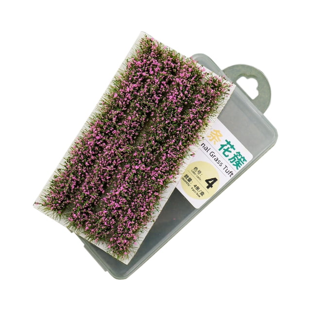 Purple Simulation Striped Grass Clump Flower Cluster Sandbox Shrubbery Scene Nylon Purple Artificial Plant