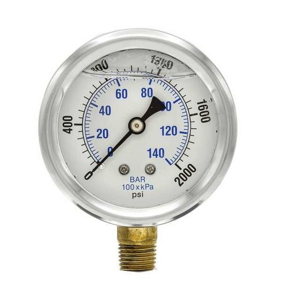 Pic Gauges Pressure Gauge,1/4 in. NPT,2-1/2 in. PRO-201L-254O